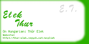 elek thur business card